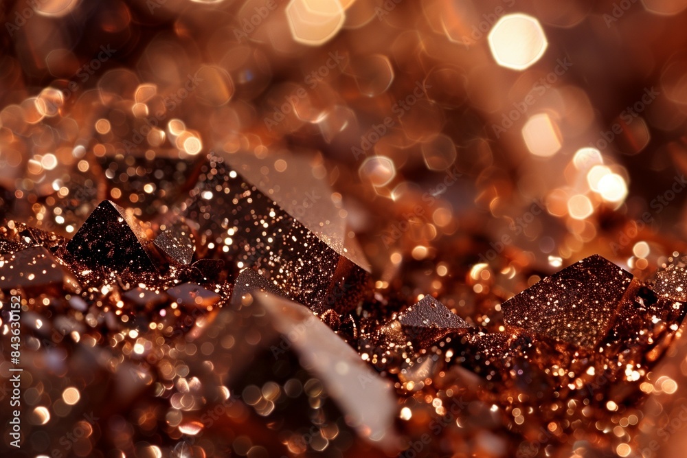 A luxurious background featuring brown glitter and bokeh lights, ideal for upscale and festive designs. A luxurious background featuring brown glitter and bokeh lights, ideal for upscale and festive designs.