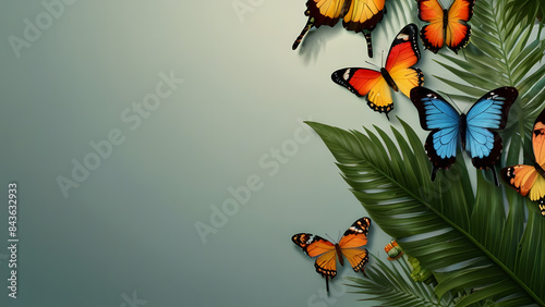 A colorful collection of butterflies and plants with the words butterfly