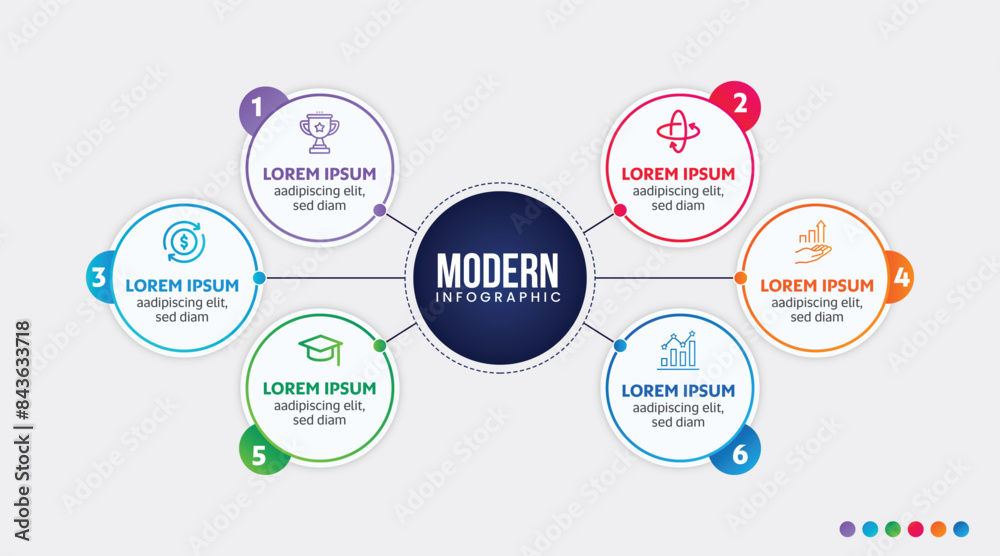 circular diagram infographic 6 steps circular diagram infographic 6 steps