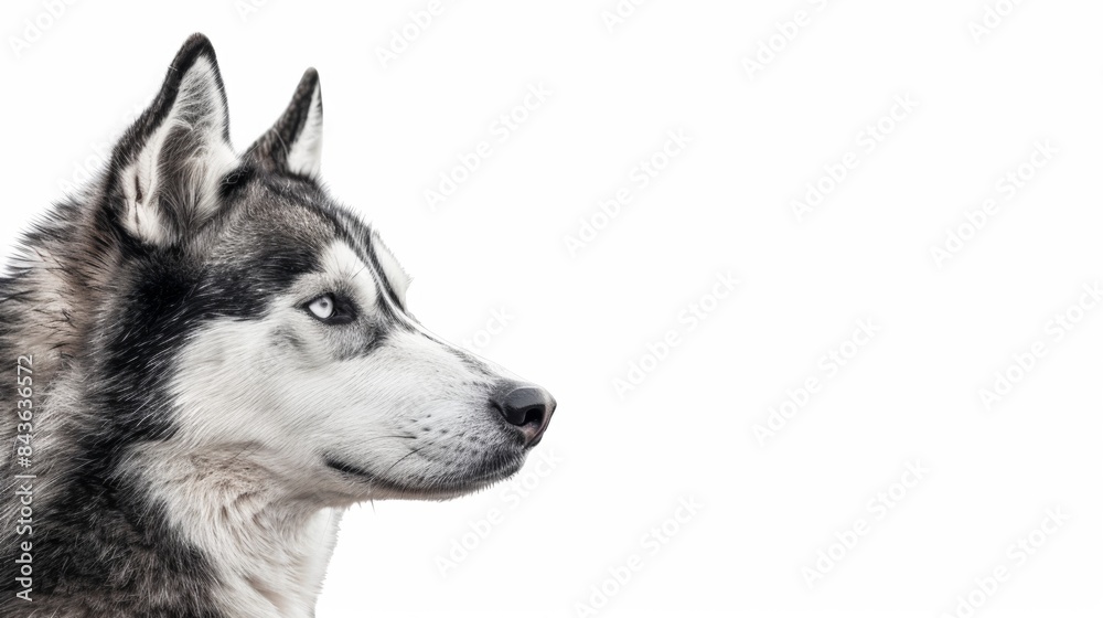 Portrait of a Husky dog over plain background Portrait of a Husky dog over plain background
