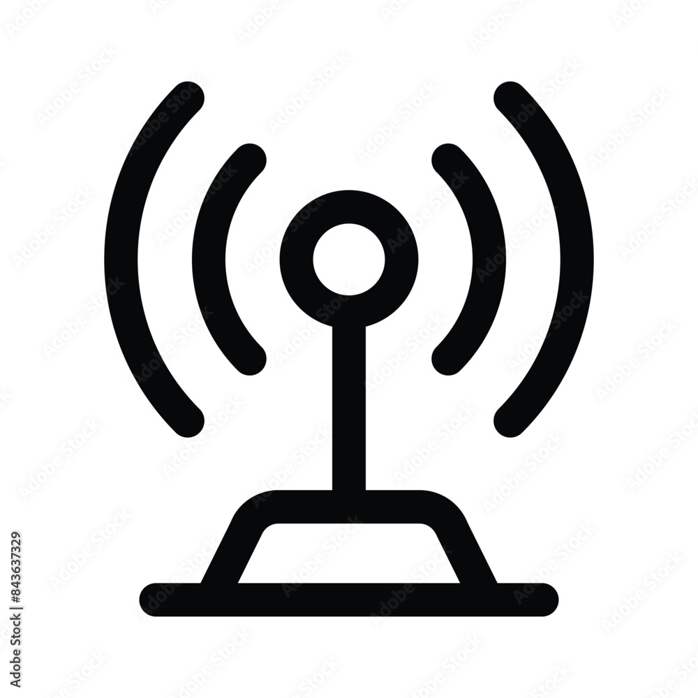 A broadband network antenna icon design, premium vector A broadband network antenna icon design, premium vector