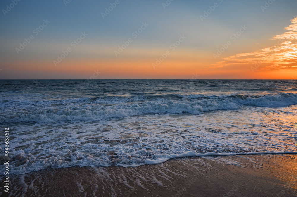 Obraz premium Beautiful clean golden beach of Madhavpur, Gujrat, India.