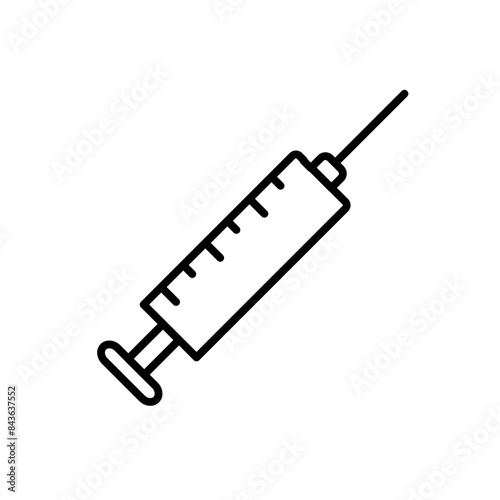 Insulin Syringe Icon for Medical Equipment, Diabetes Care, and Health Monitoring Designs