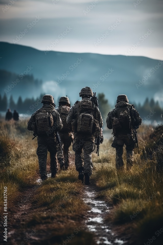 Soldiers in battlefield Soldiers in battlefield