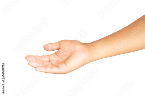 Man's hands making gestures isolated white background PNG