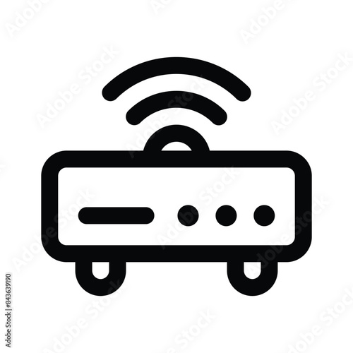 Wifi router icon design, wireless internet provider