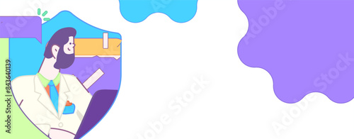 Medical characters fighting the epidemic flat vector concept operation hand drawn illustration
