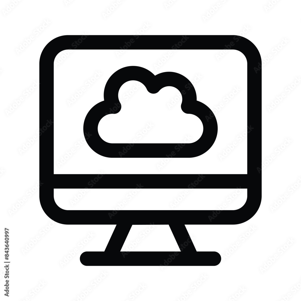 Get this amazing icon of cloud computing in trendy style Get this amazing icon of cloud computing in trendy style