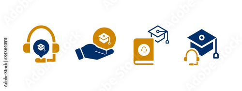 learning support icon vector illustration. service, learning, education icon concept.