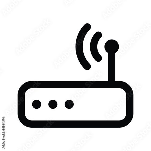 Wifi router icon design, wireless internet provider