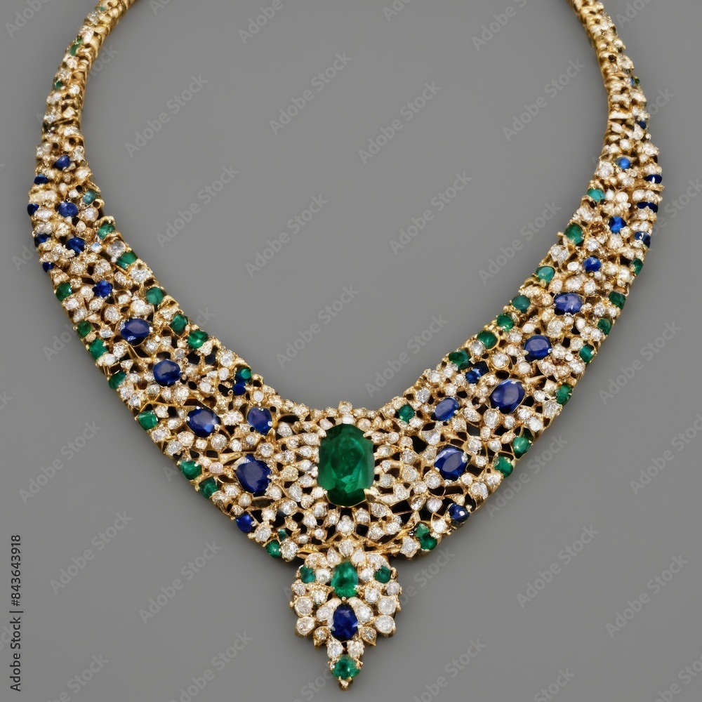 gold necklace, emerald diamonds and rubies gold necklace, emerald diamonds and rubies