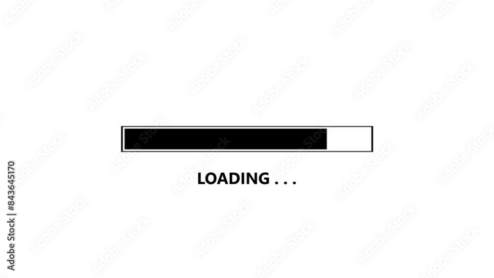 Simple loading bar animation isolated on transparent background, Loading Progress Bar Animation