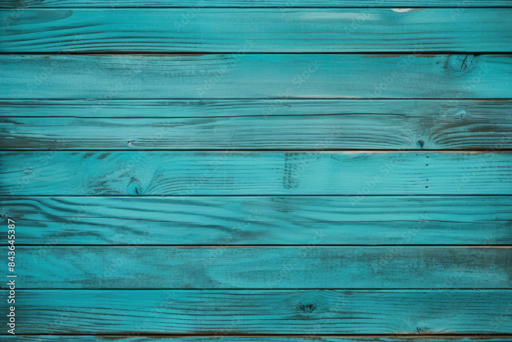 Processed collage of dark cyan blue wooden background texture. Background for banner