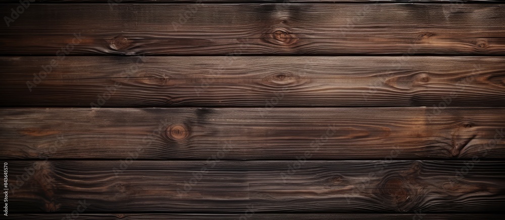 Naklejka premium A dark wooden background with empty space for text insertion. Copyspace image