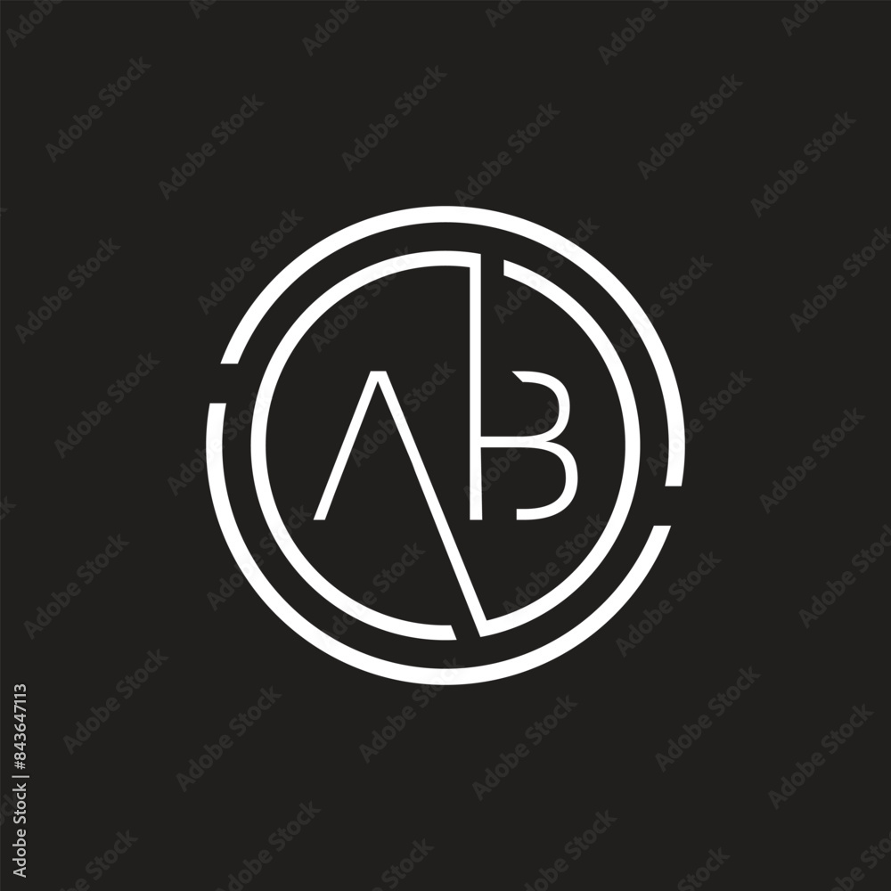 Luxury letter AB logo design.Royal premium letter AB logo design vector template Luxury letter AB logo design.Royal premium letter AB logo design vector template