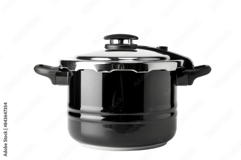 Black Pressure Cooker with Silver Lid Black Pressure Cooker with Silver Lid