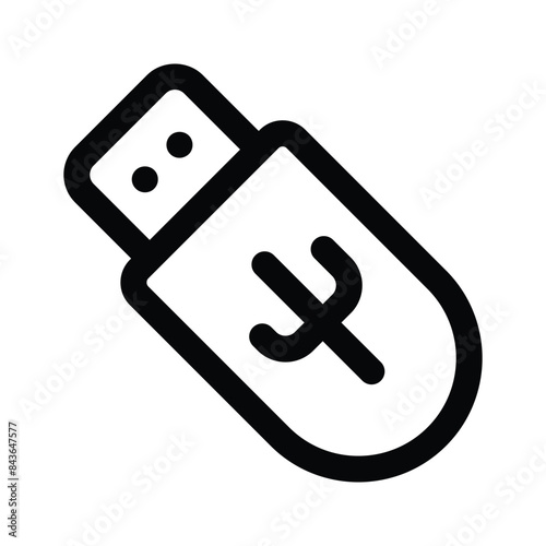 External data storage, universal serial bus vector design