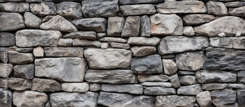 A wall made of decorative granite stones providing an attractive backdrop for photographs or designs with space to add images. Copyspace image