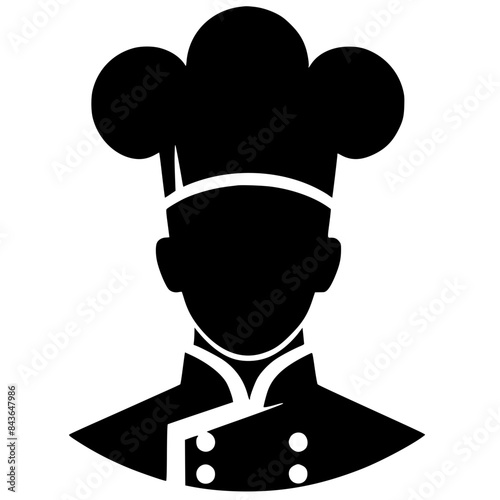 Silhouette of head chef