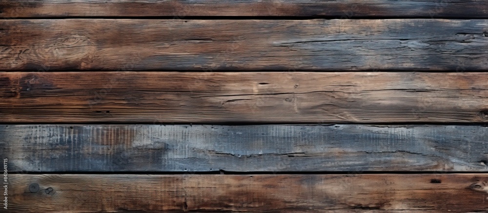 Aged boards with a worn weathered appearance Copy space image