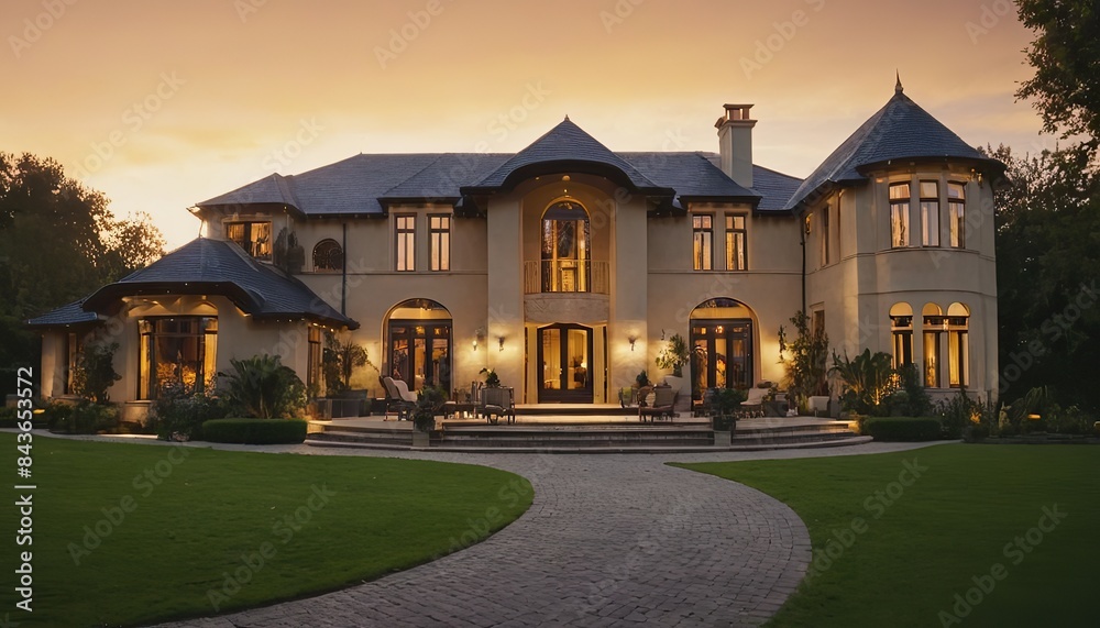 Large luxurious villa at sunset ,Large luxury house with garden ,Beautiful Newly Built Luxury Home Exterior ,f modern cozy house with garage and pool for sale or rent with beautiful landscaping Large luxurious villa at sunset ,Large luxury house with garden ,Beautiful Newly Built Luxury Home Exterior ,f modern cozy house with garage and pool for sale or rent with beautiful landscaping