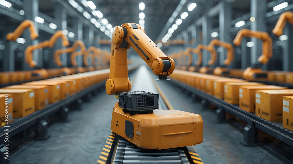 Photo Realistic Automation Logistic Symbol with Copy Space for Project Planning Concept Photo Realistic Automation Logistic Symbol with Copy Space for Project Planning Concept