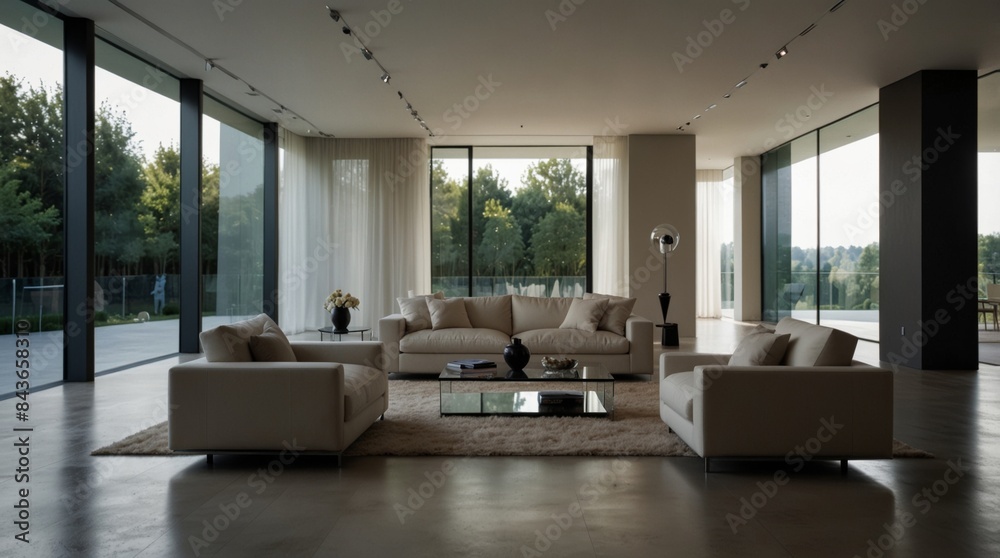 Clear minimalist modern living room Clear minimalist modern living room