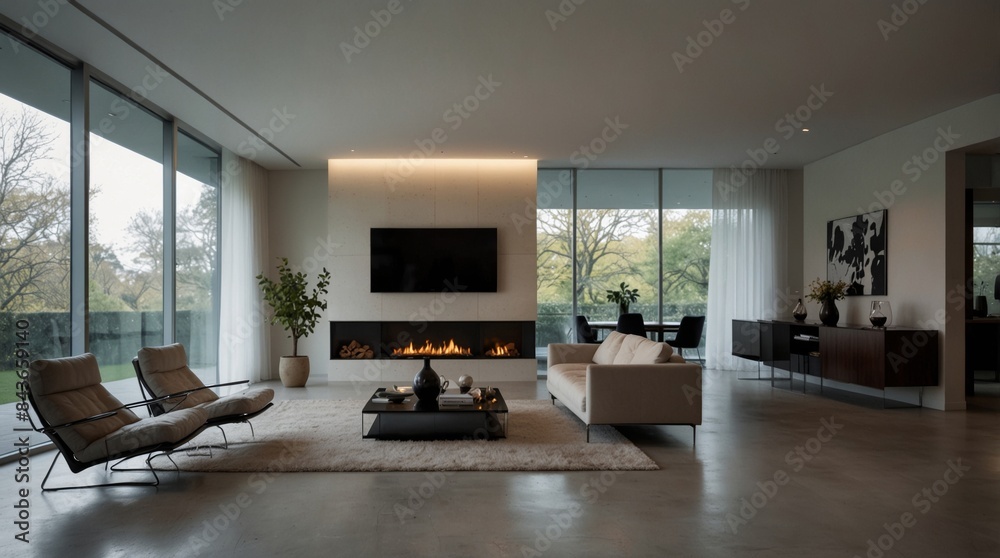 Clear minimalist modern living room Clear minimalist modern living room
