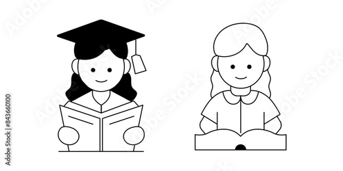 Kids development education icon vector design photo