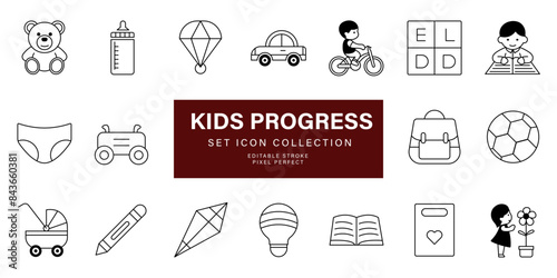 Kids development education icon vector design