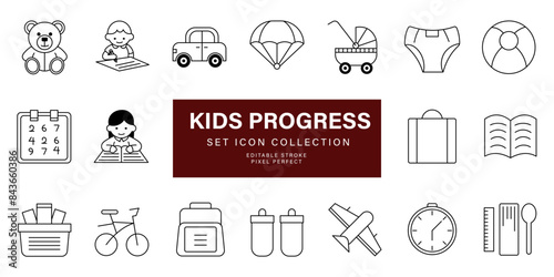 Kids development education icon vector design