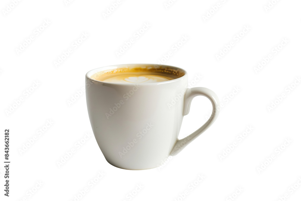 Cup of Coffee with Heart Shaped Latte Art Cup of Coffee with Heart Shaped Latte Art