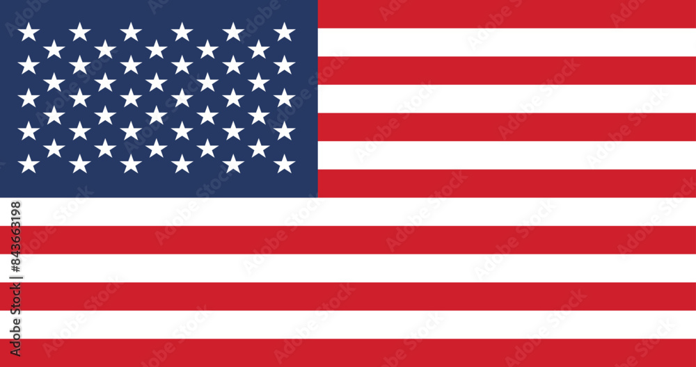 Fototapeta premium Illustration of the national flag of united state of America ,USA flag