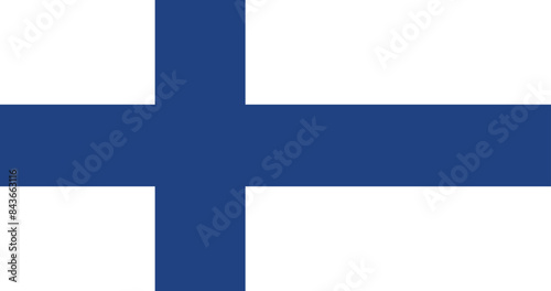 Illustration of the national flag of Finland