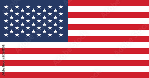 Illustration of the national flag of united state of America ,USA flag