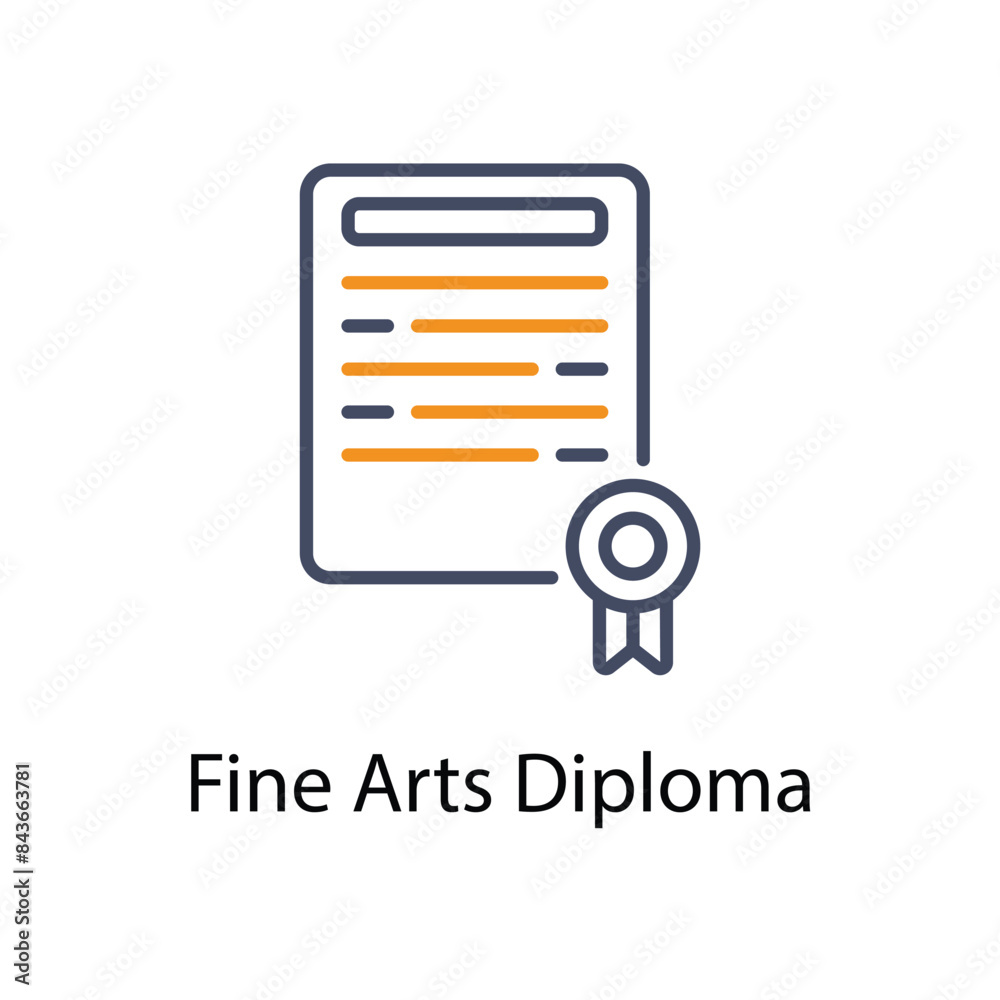 Fine Arts Diploma vector icon Fine Arts Diploma vector icon
