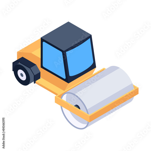 Mining Equipment Isometric Style Icons