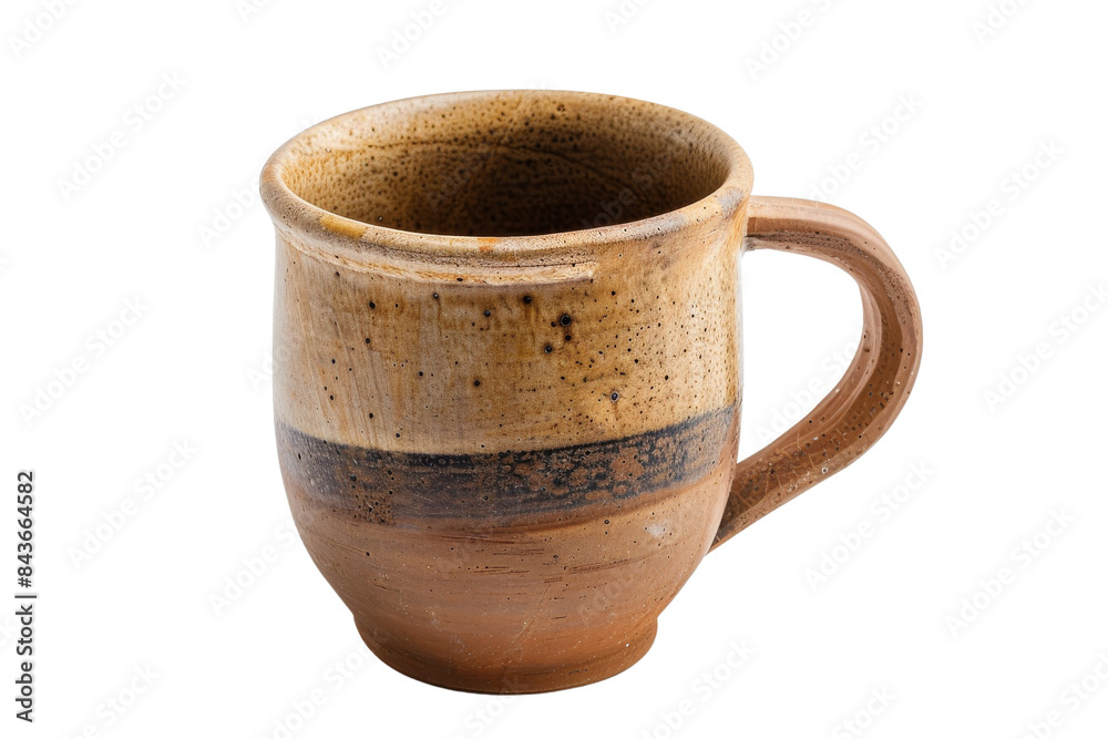 An empty white ceramic mug sits alone, ready for a hot beverage like coffee or tea An empty white ceramic mug sits alone, ready for a hot beverage like coffee or tea
