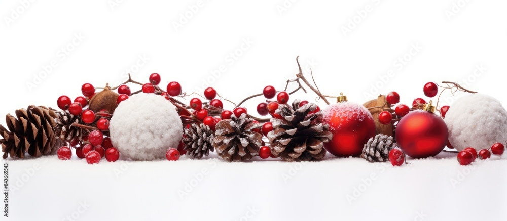 Christmas theme background on white background with elements gr. copy space available Christmas theme background on white background with elements gr. copy space available