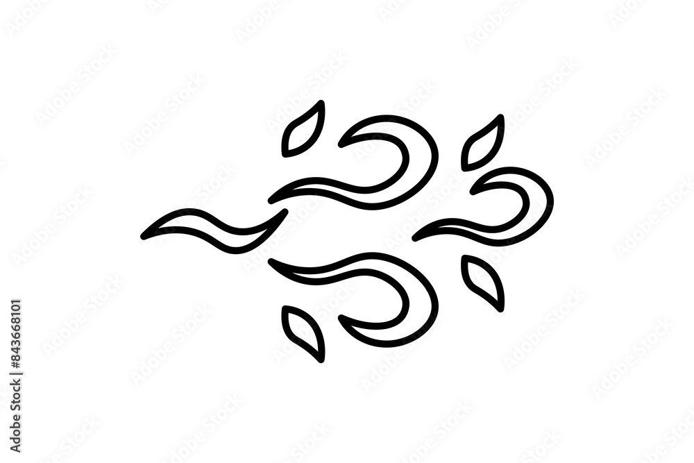 Wind icon. icon related to weather. suitable for web site, app, user interfaces, printable etc. line icon style. simple vector design editable Wind icon. icon related to weather. suitable for web site, app, user interfaces, printable etc. line icon style. simple vector design editable