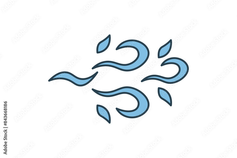 Wind icon. icon related to weather. suitable for web site, app, user interfaces, printable etc. flat line icon style. simple vector design editable Wind icon. icon related to weather. suitable for web site, app, user interfaces, printable etc. flat line icon style. simple vector design editable