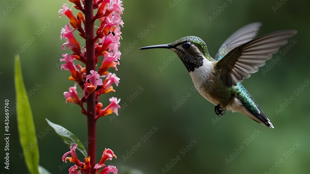 Fototapeta premium Nature's Ballet: A Hummingbird's Dance