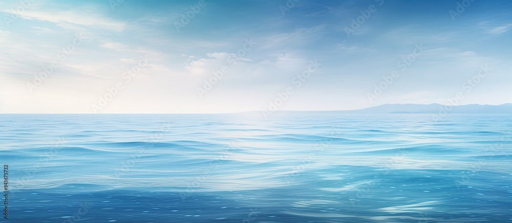A serene abstract view of the ocean s tranquil surface in the early morning offering ample copy space for creative use A serene abstract view of the ocean s tranquil surface in the early morning offering ample copy space for creative use
