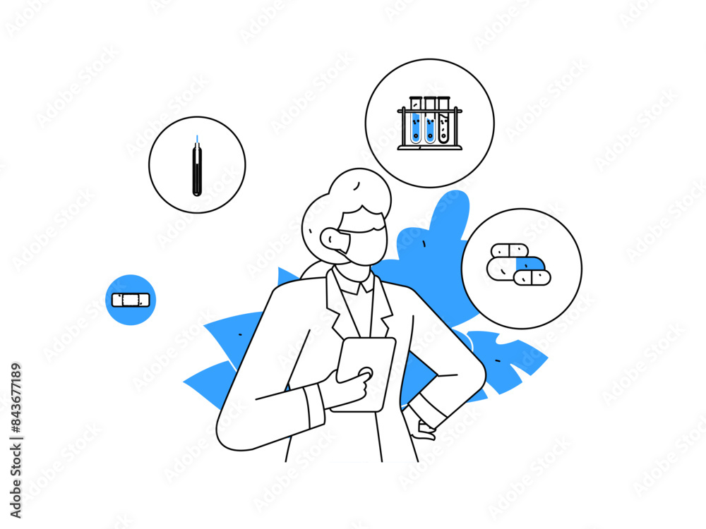 Medical characters fighting the epidemic flat vector concept operation hand drawn illustration
Medical characters fighting the epidemic flat vector concept operation hand drawn illustration