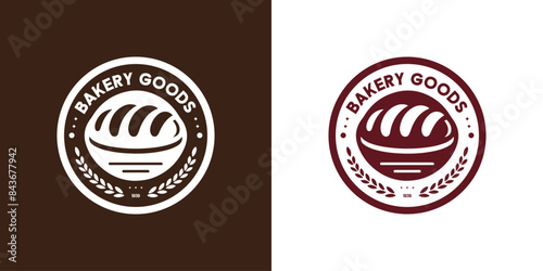 Sourdough Bread Abstract Sign, Symbol or Logo Template. Hand Drawn Loaf with Premium Typography. Stylish Vector Emblem Concept. Isolated.