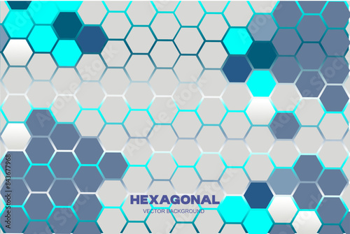 hexagonal abstrack background vector free 