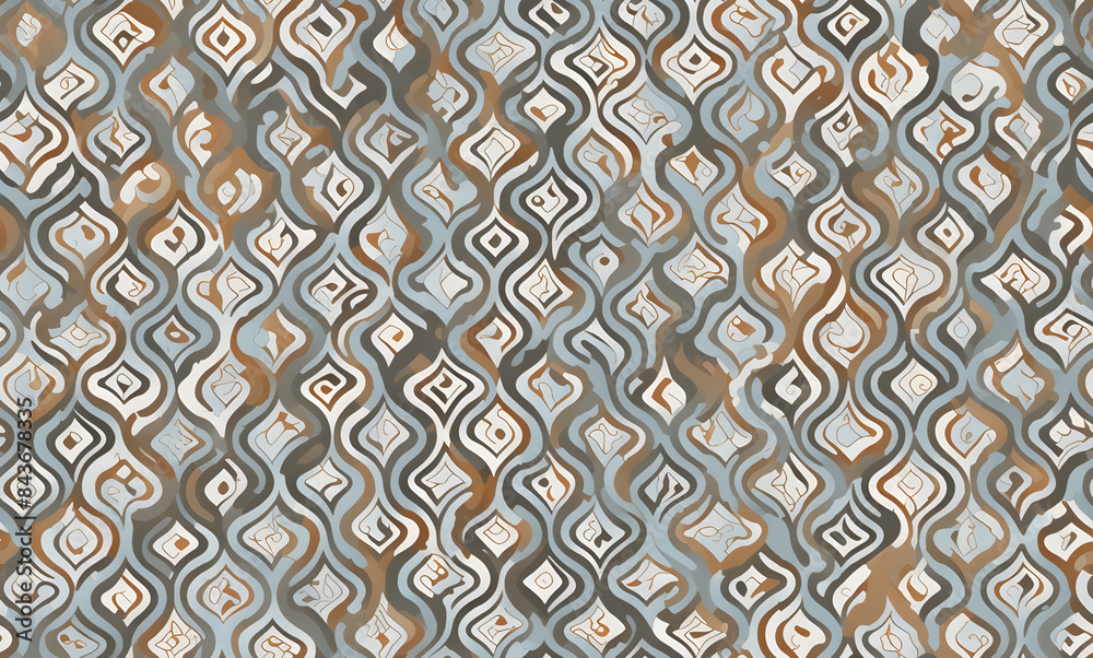 Abstract seamless pattern. AI generated.
