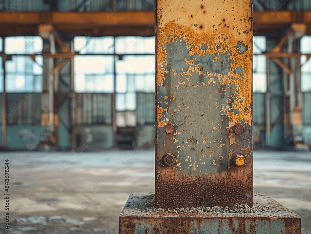 Abstract view of a cantilever pole in an industrial setting, highlighting its strength and minimalist design Abstract view of a cantilever pole in an industrial setting, highlighting its strength and minimalist design