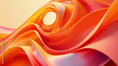 Colorful Layered 3D Shapes with Reflective Textures