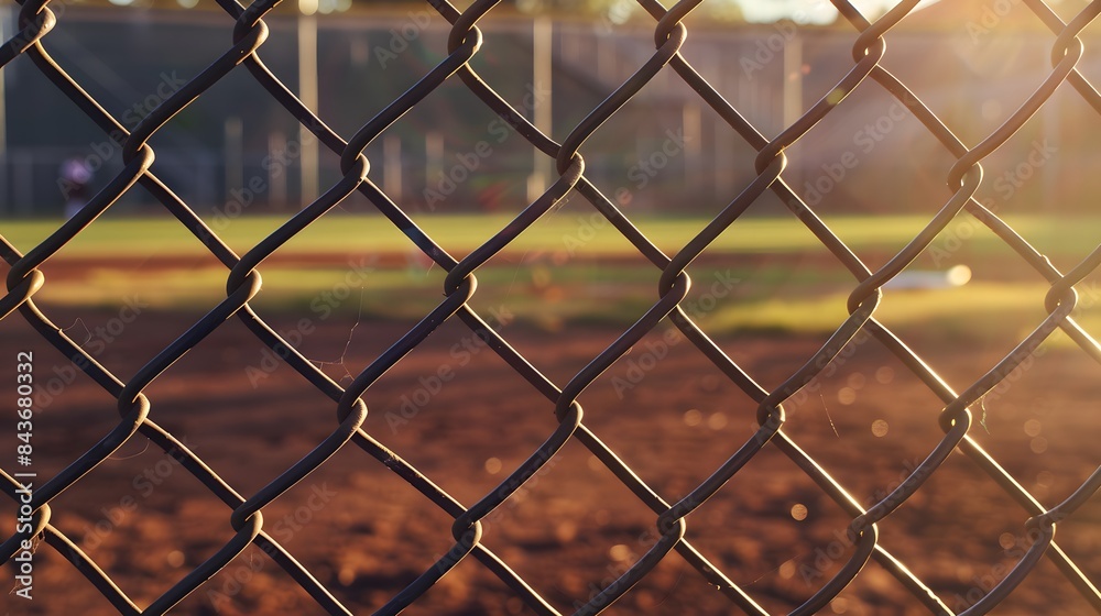 Fototapeta premium 野球場のフェンス